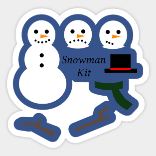 Merry Christmas Snowman Kit Sticker